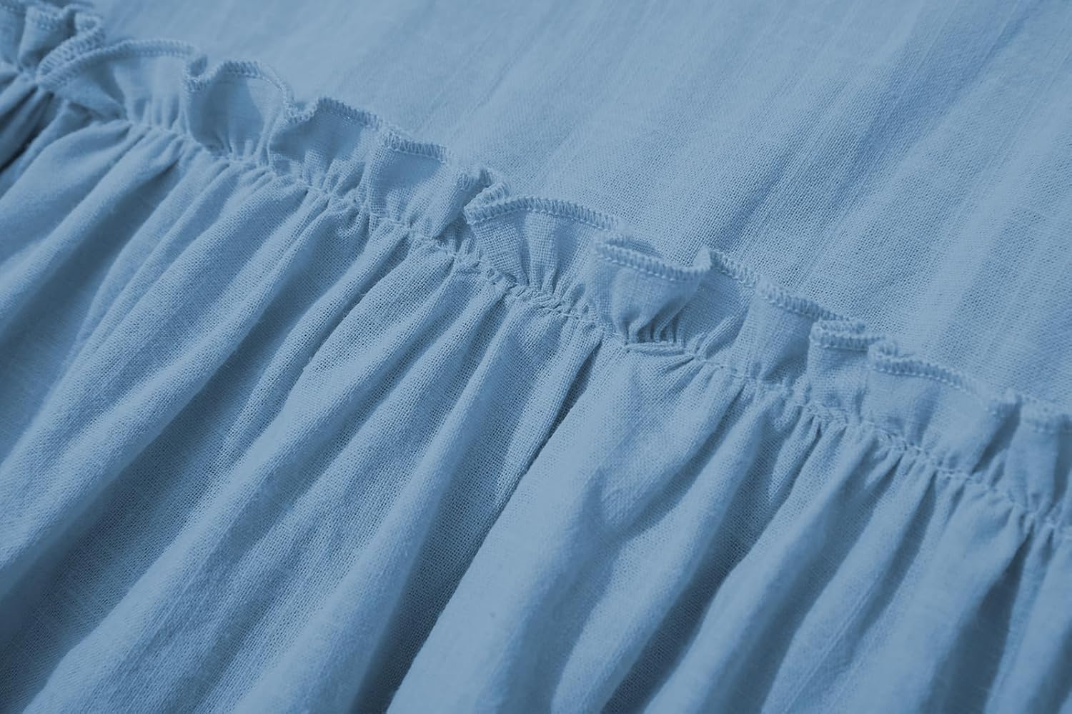 Toddler Baby Girls' Cotton-Linen Sundress with Ruffle Halter Sleeveless and Swing Dress - Image 7