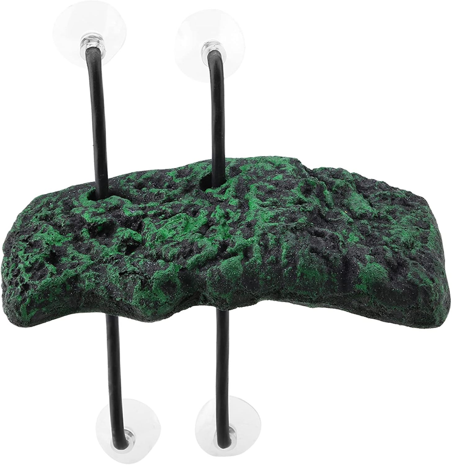 Joyzan Turtle Basking Platform, Artificial Bark Tortoise Climbing Island Reptile Floating Resting Terrace Stage Reptiles Dock Step Ledge Stone Suction Cups Aquarium Fish Tank Accessory Terrapins