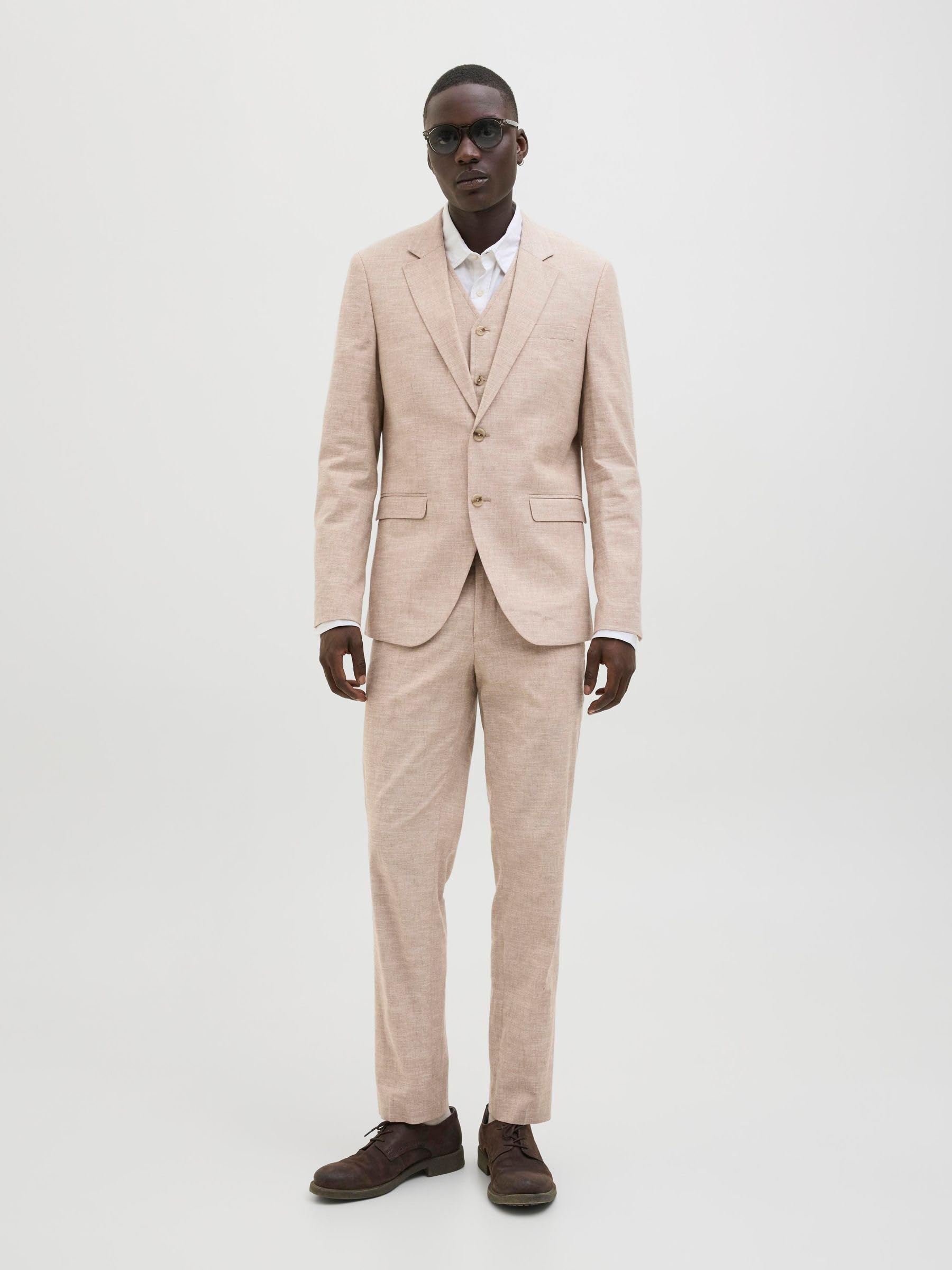 JACK & JONES Jprriviera Linen Blazer Slim Fit Sn Homme