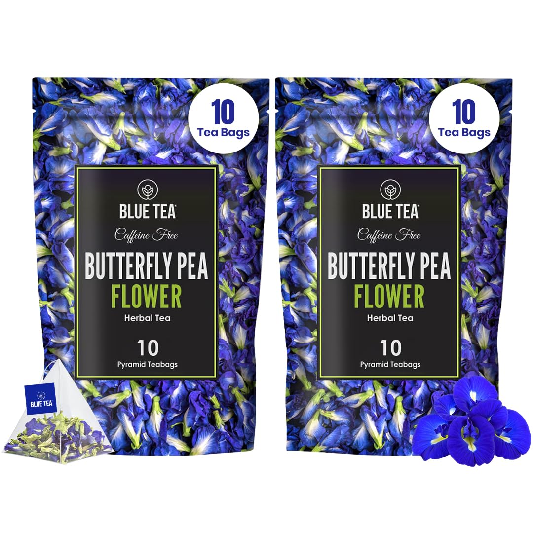 茶  Blue Tea BLUE TEA - Butterfly Pea Flower Tea - Plant BasedTea Bags