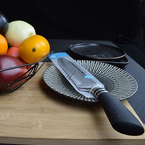 Miniatura 4 de Kinglotus Cuchillo de chef de 8 pulgadas con mango antideslizante especial de acero inoxidable para el hogar al aire libre camping barbacoa