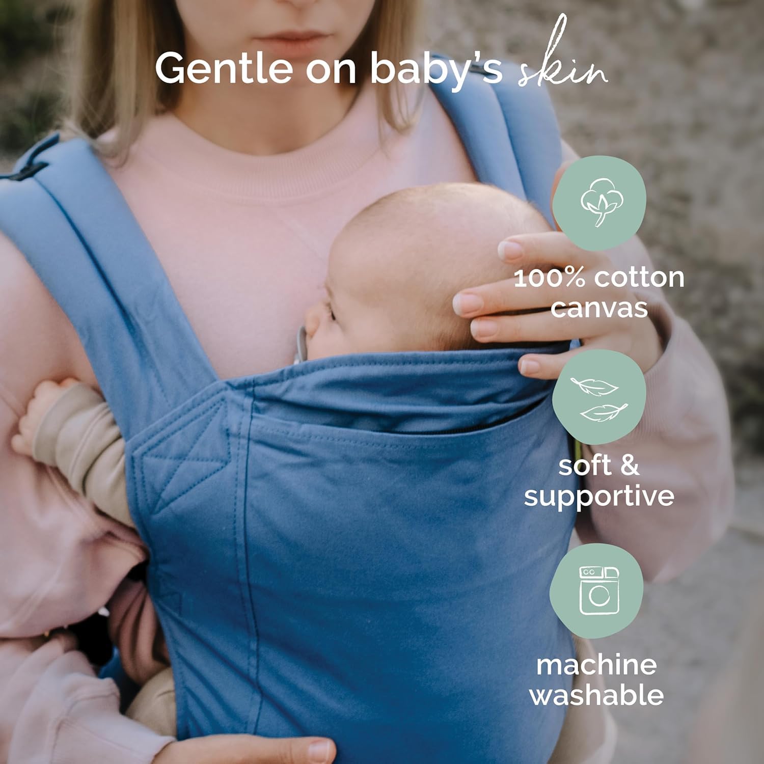 Boba Baby Carrier - Backpack or Front Pack Baby Sling for 7 lb Infants and Toddlers Up to 45 Pounds (Vintage Navy) — view 6