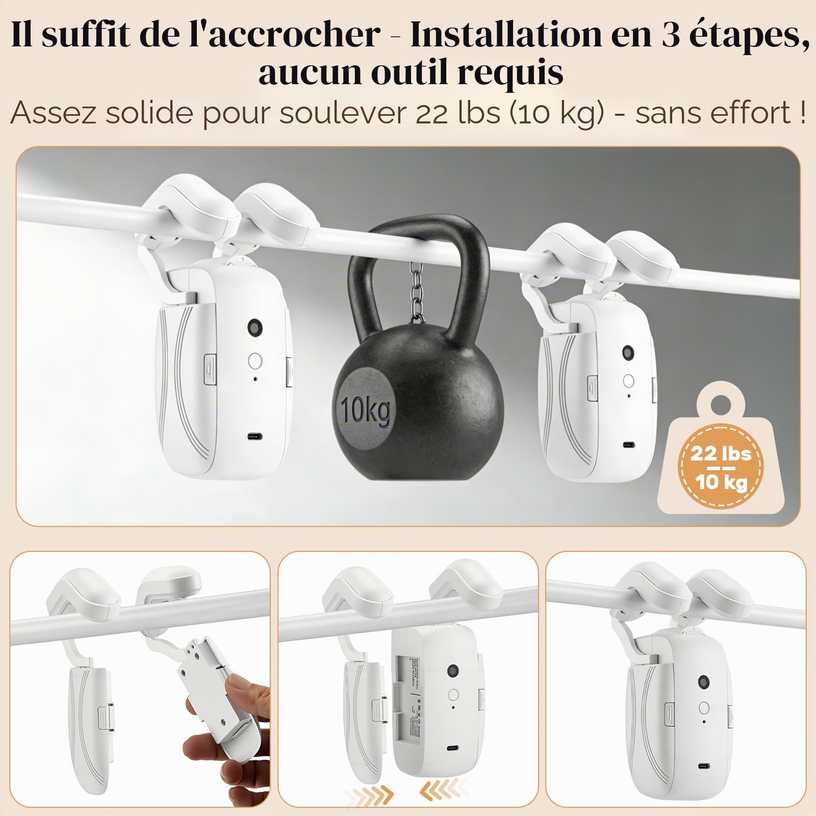 Ouvre-Rideau Électrique Avec Télécommande,Ouvre-Rideau Automatique Pour Tringle/Rail,Ouverture Et Fermeture Des Deux Côtés,Moteur Silencieux Haute Performance,Ouverture Et Fermeture À Distance