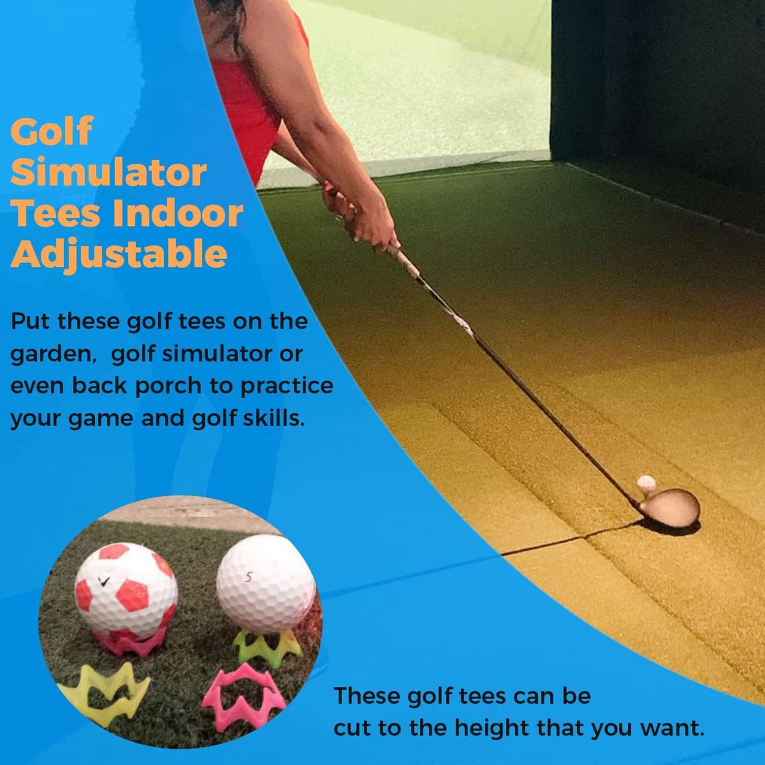 Golf symulator trójniki, 19 sztuk golf golf trójniki dla cesped i praktykującego kryty tee golf szkolenia trójniki