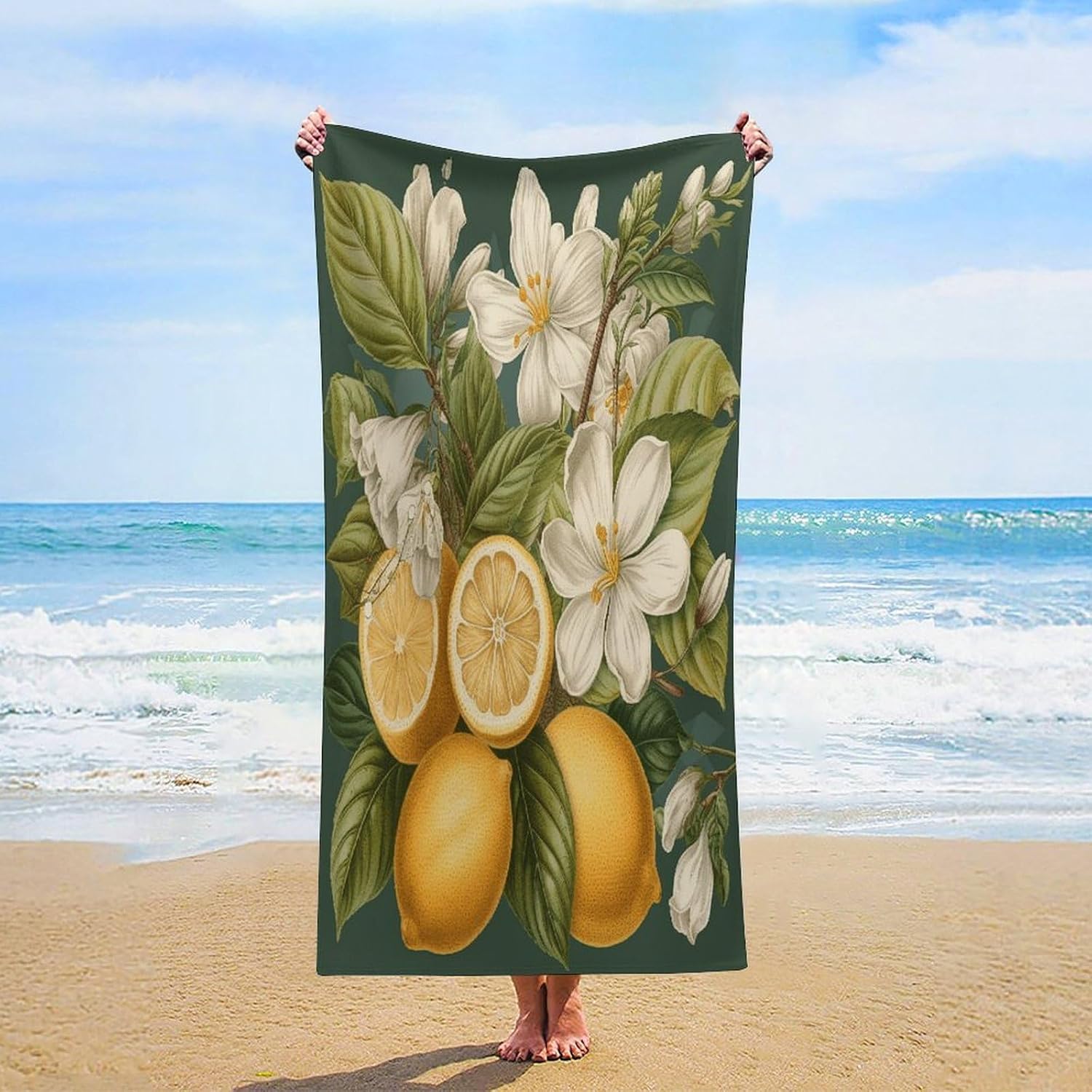 Spring Clip Art Microfiber Sand Free Towels Large Quick-Dry. Beach Towel for Swimming Pool Camping Beach .Beach Accessories， They Are Essential Accessories for Adults, Women, And Men, Vacation Gift image 3