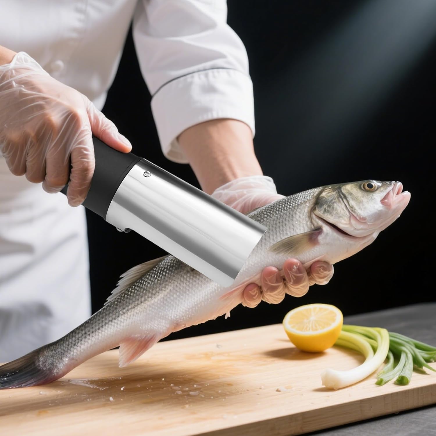 Electric Fish Scaler, Powerful Fish Scale Remover with 6-Sides Roller Blade Electric Fish Descaler Tool with IPX5 Waterproof for Various Fishes Easily Remove Fishscales