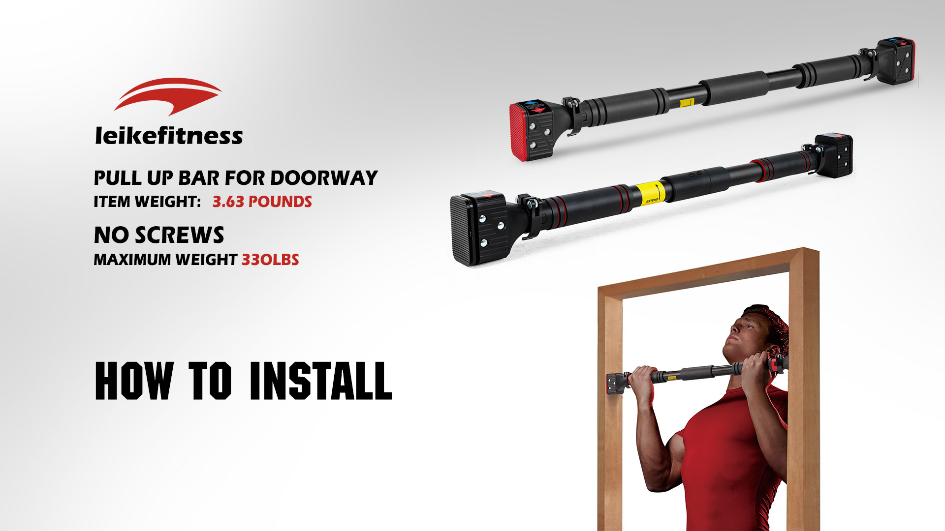 Amazon.com : leikefitness Pull-Up Bar For Door Frame Chin Up Bar