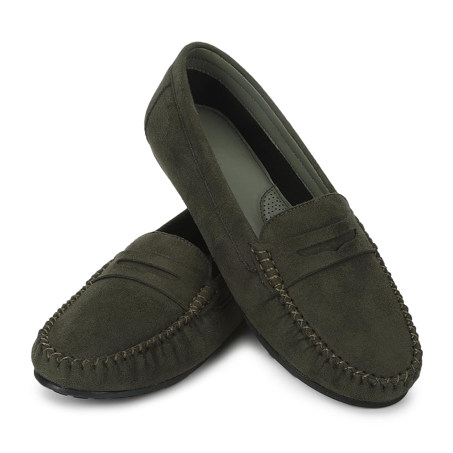 YOHO Bliss Comfortable Slip On Formal Loafer for Women | Stylish Fashion Moccasins Range | Cushioned Footbed Finish | Flexible | Style & All-Purpose | Formal Office Wear Shoe Olive (B0CCD72T1L) Amazon Price History, Amazon Price Tracker