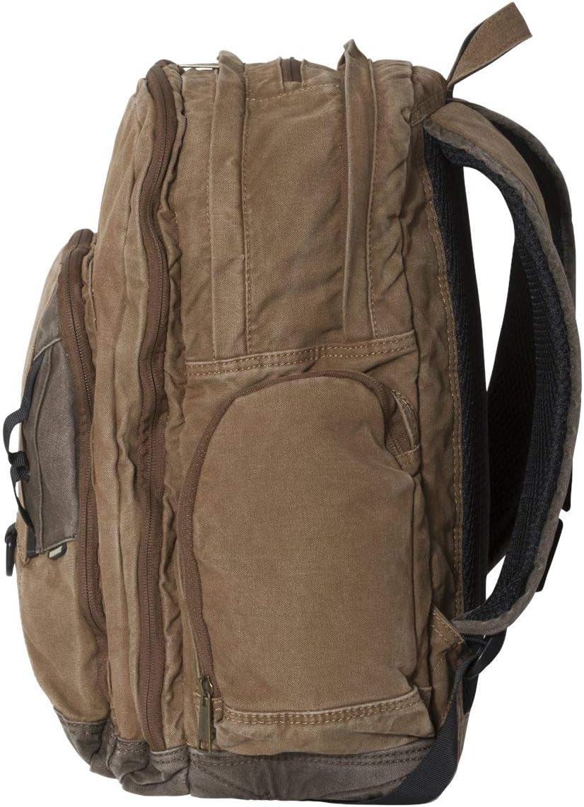 DRI Duck 1039 Traveler Carry-on Canvas Hiking Daypack Backpack 32L (Field Khaki/Tobacco)