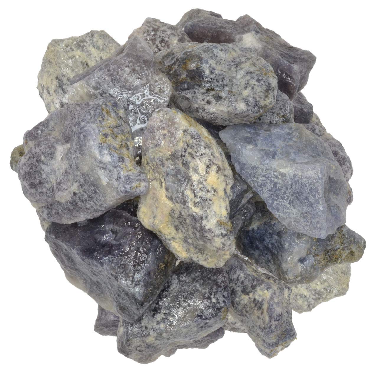 Digging DollsDigging Dolls: 1 lb of Iolite Rough Stones from India - Raw Rocks Perfect for Tumbling, Lapidary Polishing, Reiki, Crystal Healing and Crafts!