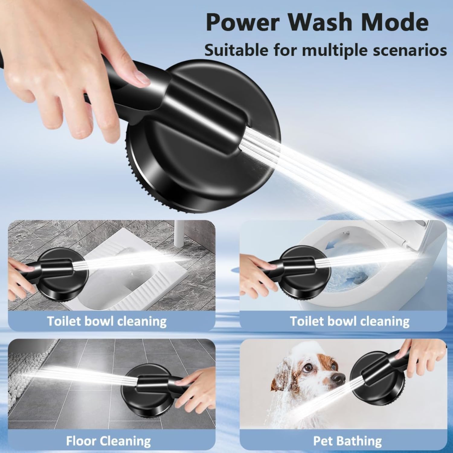 ed Shower Head with Handheld, High Prure 3 Spray Showerhead with