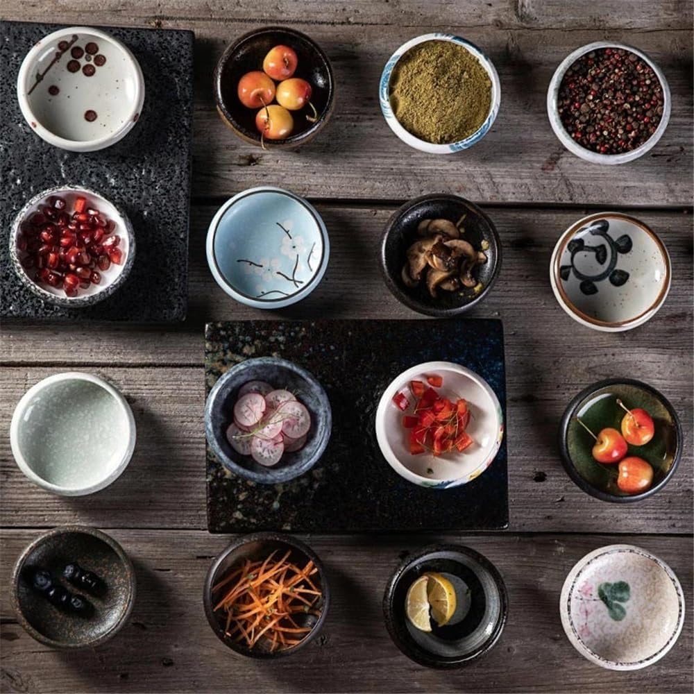 Soßenschale, Soßenschale, Dip-Schalen, Keramik-Untertassen, Sushi-Teller, Soja-Vorspeisen-Dipping for Gewürze, Snacks(White)