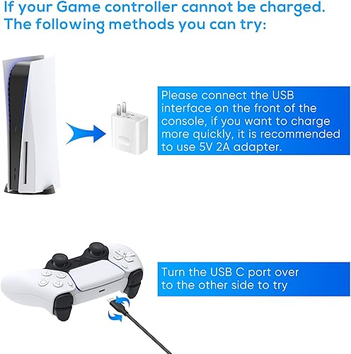 Miniatura 2 de FYOUNG Cable de carga para PlayStation 5Xbox Series XSpara Switch OLEDSwitch LiteSwitch 2 Controller, cable de carga rápida USB tipo C trenzado de