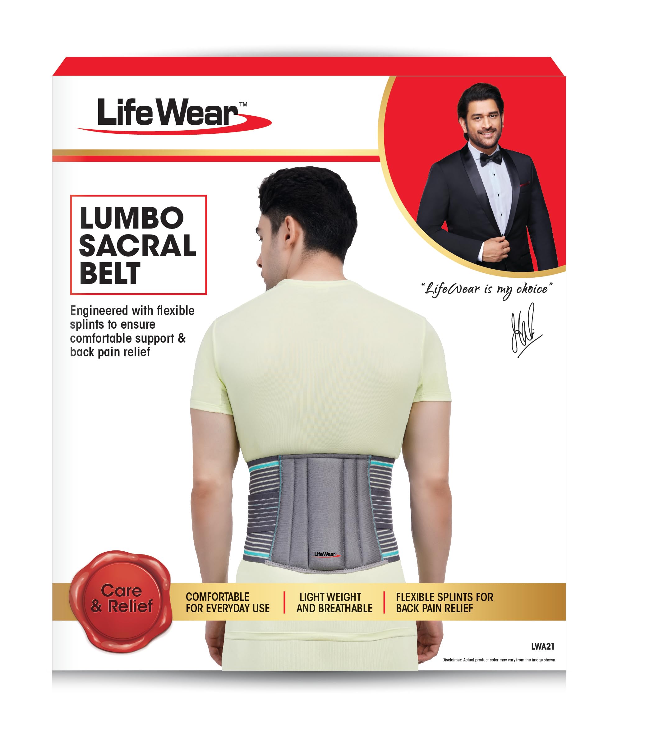 Life Wear Lumbo Sacral Belt for Low Back Pain, Waist and Back Support Belt for Sprain, Strain, Injury Recovery, Flexible Splints for Support, Comfortable Foam Padding, For Men and Women, Size (XXL)-picture-21