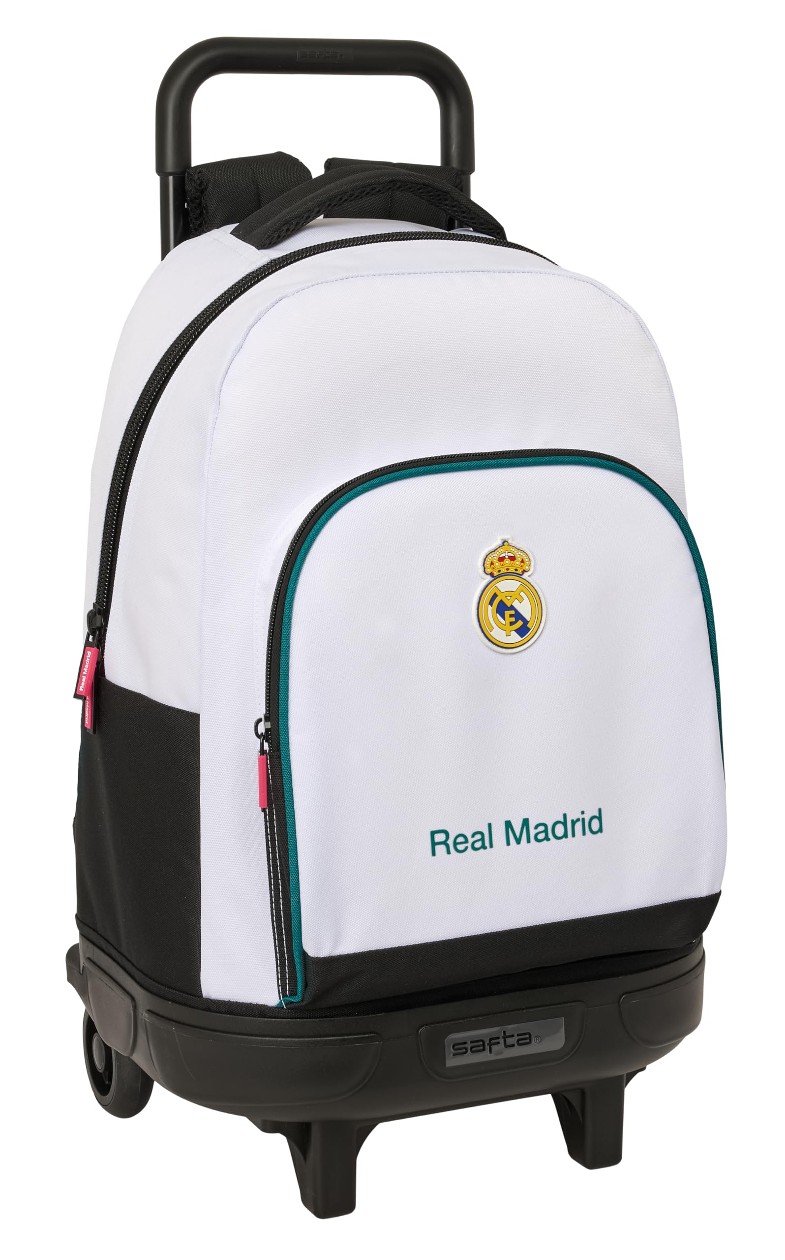 REAL MADRID EQUIPACIÓN 26/27 - Mochila Grande con Ruedas, Compacta, Extraíble, Ideal para Niños de Diferentes Edades, Cómoda y Versátil, Calidad y Resistencia, 33x22x45 cm