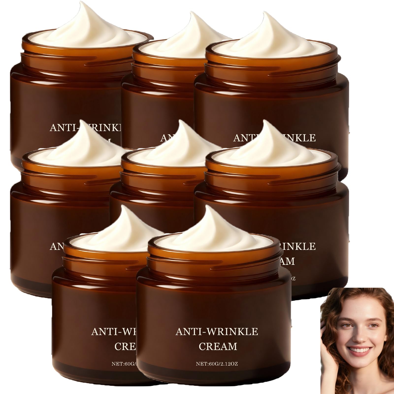 Retinolo Crema Antirughe Retinolo Crema Idratante Retinols Collagene Crema Viso Solido Solleva La Pelle Crema Viso Profonda Idratante Riduce Effettivamente Le Rughe Linee Sottile (8 pezzi)