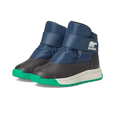 SOREL Kids Whitney III Strap Mid Waterproof (Little Kid) Kids Shoes Uniform Blue/Jet