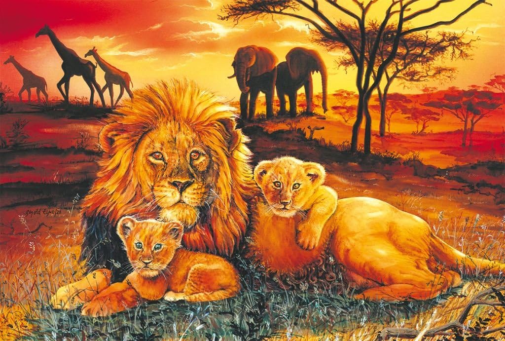 Schmidt Spiele Puzzle 500 Pezzi – Famiglia Di Panda Alla Cascata, 48x34 Cm, Per Adulti E Ragazzi Dagli 10 Anni - 2