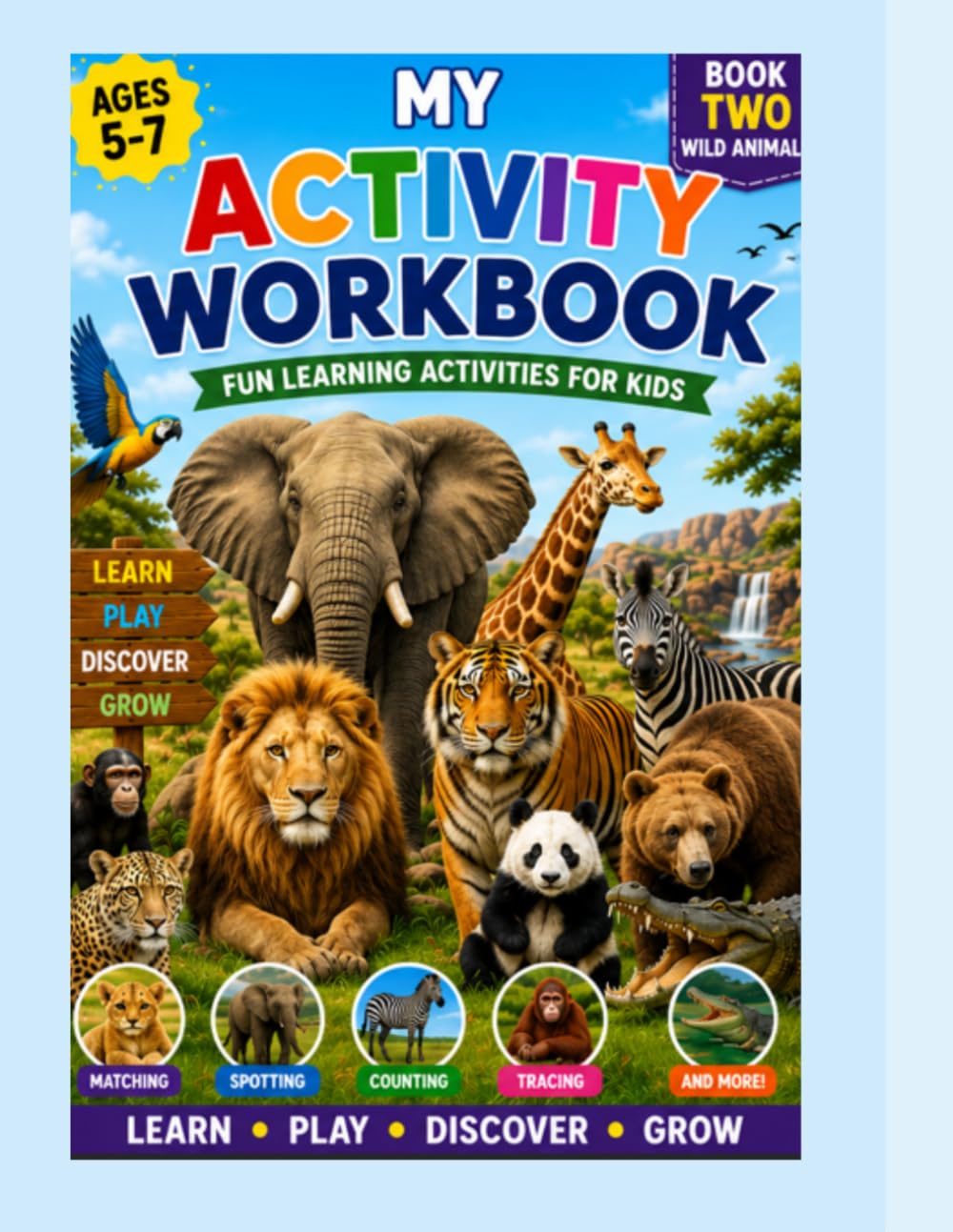Wild Animals Learning Book: Fun Facts, Classification Activities, and Learning for Kids (Animal Learning Books for Kids)