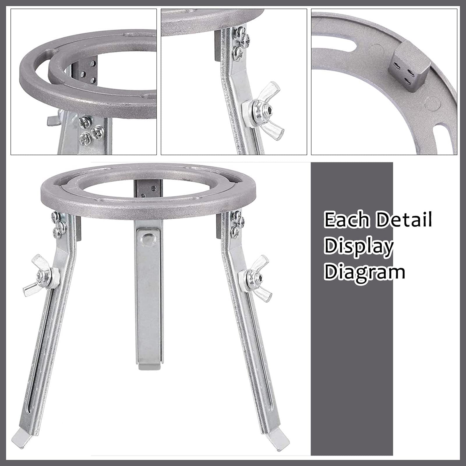 Trípode de mechero Bunsen de Laboratorio, Soporte de trípode Ajustable, aleación de Aluminio/se Puede Subir y Bajar, opción Ideal/para Escuela de experimentos de química
