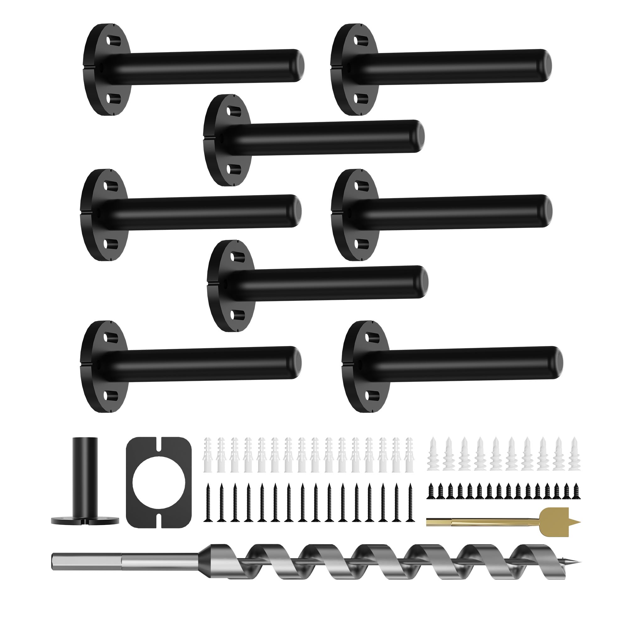 6pcs Wall Shelf Brackets Heavy Duty Floating Shelf Bracket Hidden,Invisible Black Shelving Brackets Decorative Floating Shelf Hardware Heavy Duty,Metal Shelf Support Bracket (6 inch-6pcs) — Amazon image 9