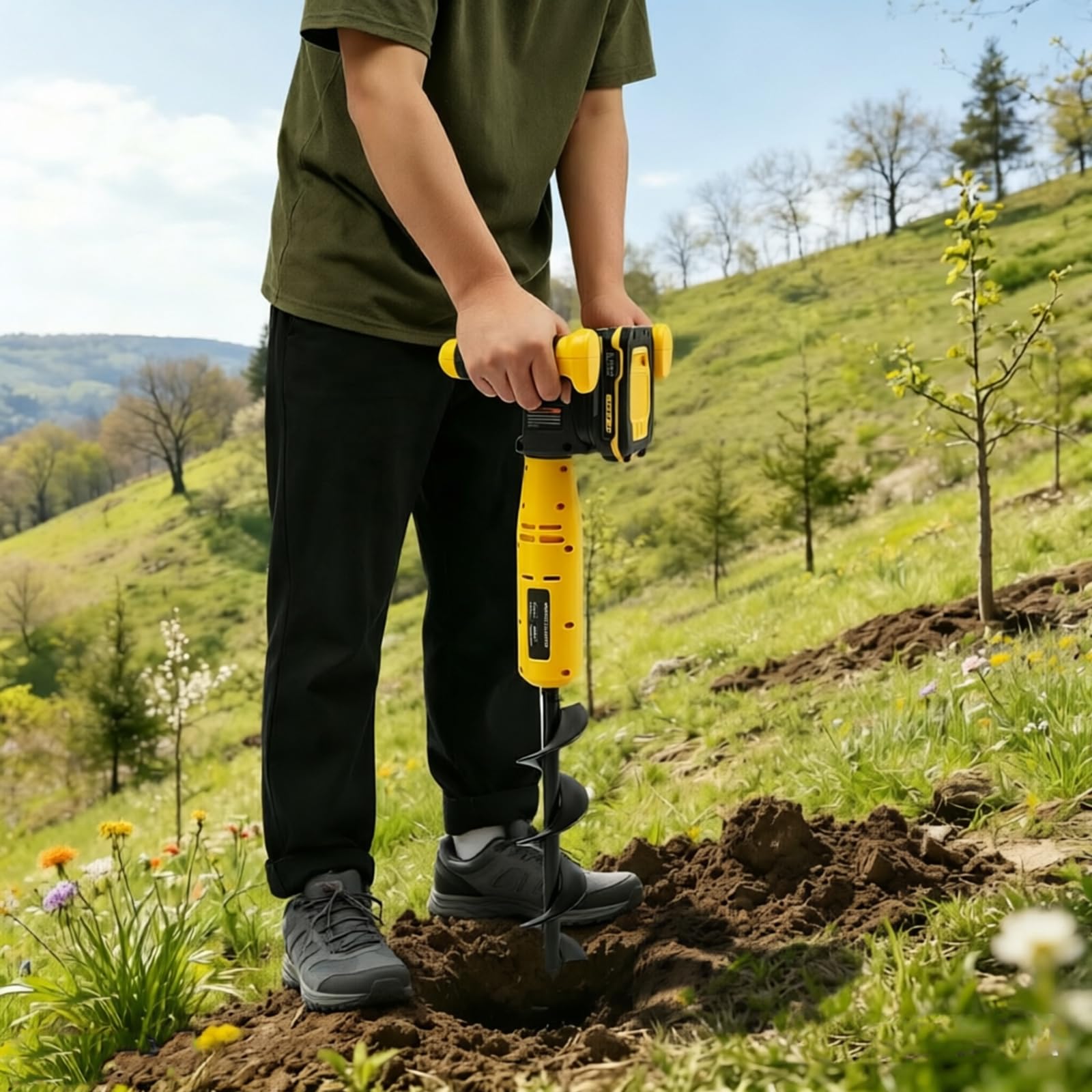 350 W taladro eléctrico para jardín agricultura, 2000 mAh