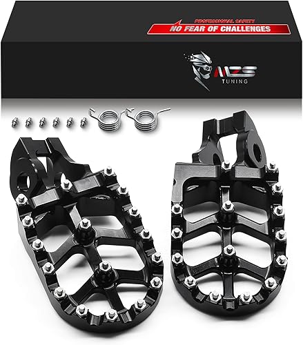 Miniatura 65 de MZS Estriberas de motocross anchas negras compatibles con KX250 KX450 KX250F KX450F KX250X KX450X CR125 CR250 CR250 CRF150R CRF250R CRF250 RALLY