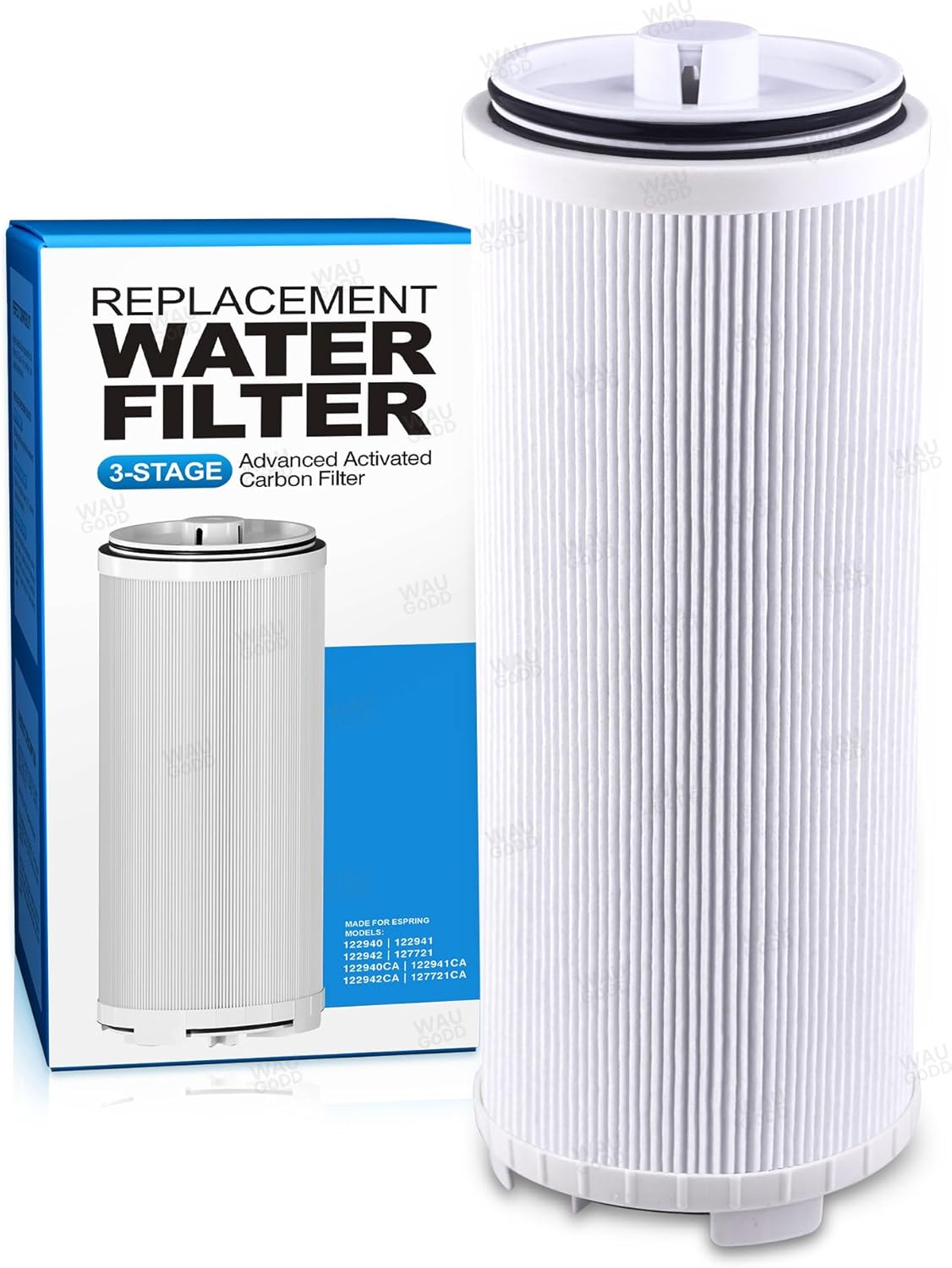 122943 Water Filter Replacement Cartridge, 3-in-1 e3 Carbon Filter+ Pre-Filter Compatible with Amway espring Water Filter System, Improve Taste & Retain Minerals