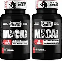 2x Maca Peruana Negra 120 Capsulas 2000mg Black Pura Premium Importada Para Homens e Mulheres Original