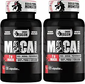 2x Maca Peruana Negra 120 Capsulas 2000mg Black Pura Premium Importada Para Homens e Mulheres Original
