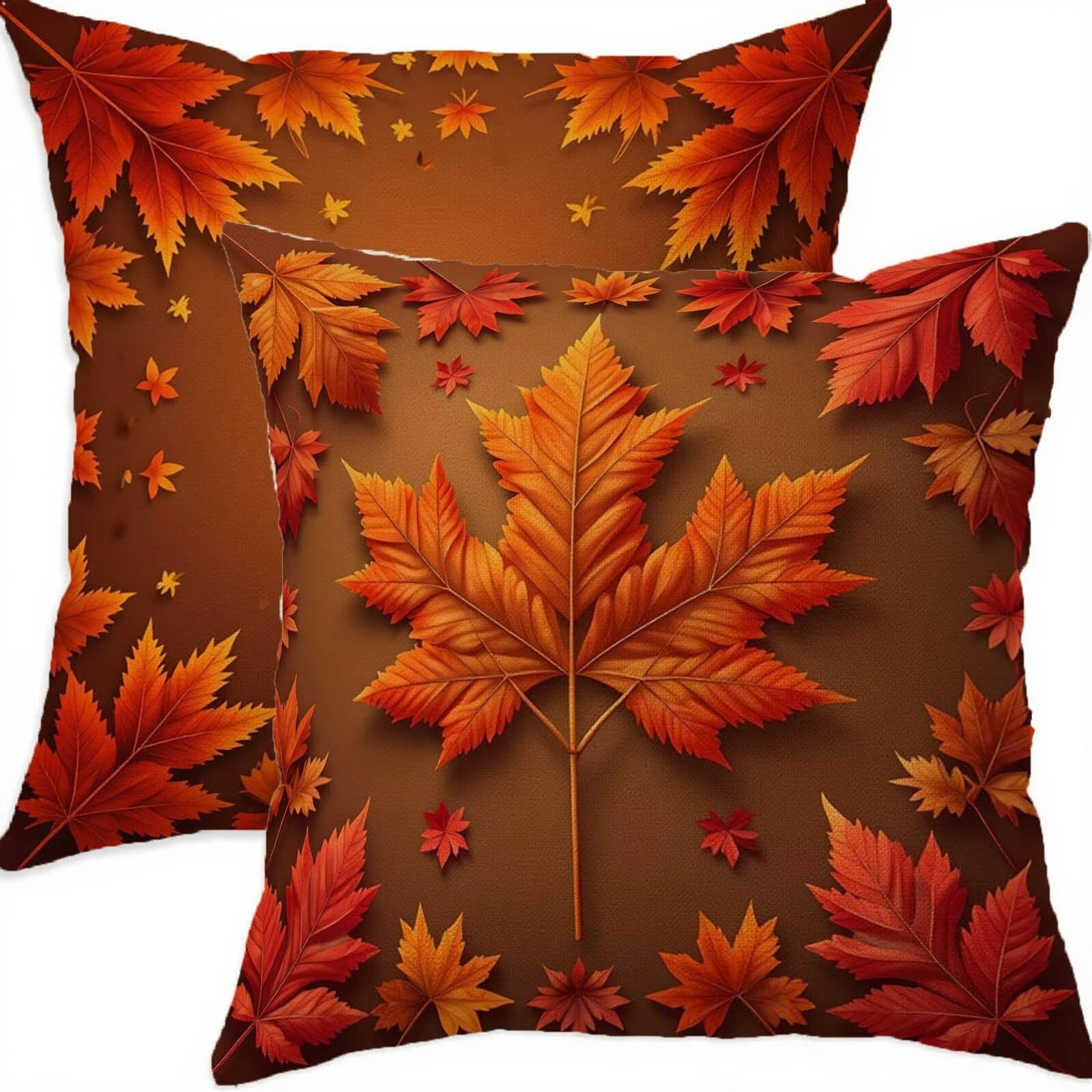 Housse de coussin orange pour décorer votre balcon en été