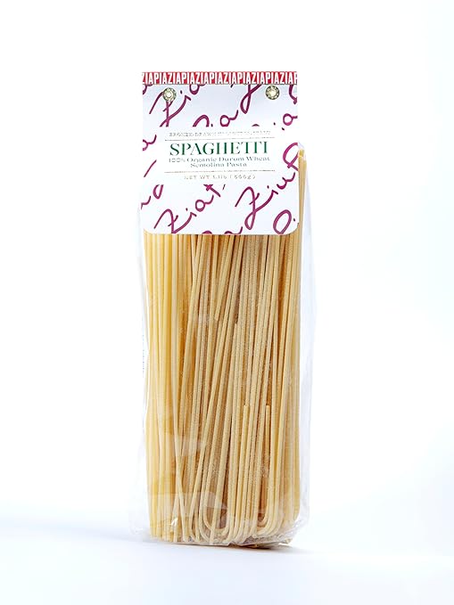 Zia Pia Organic Pasta - Spaghetti (500g) | Traditional Italian Pasta | Small Batch Organic | Made in Italy |