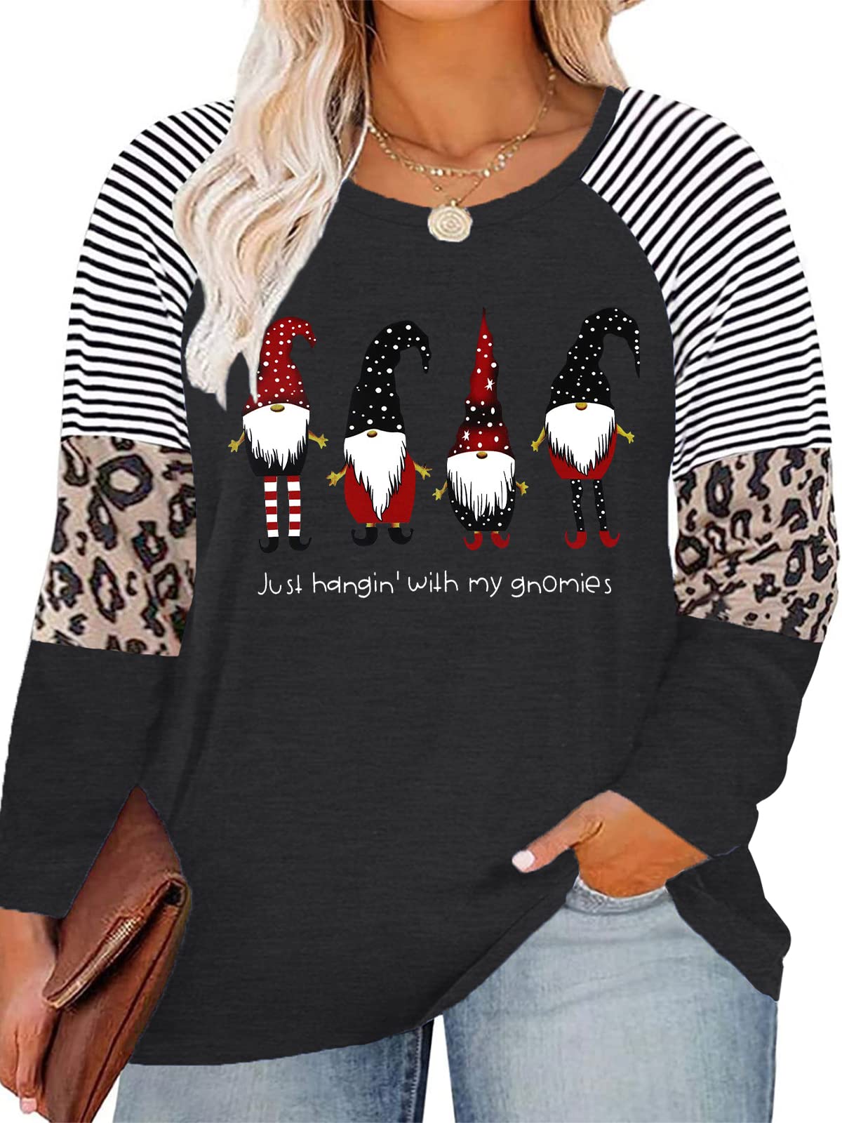 HDLTEWomens Plus Size Long Sleeve Tops Cute Pumpkin Graphic T Shirt Casual Fall Tops Tshirts for Women