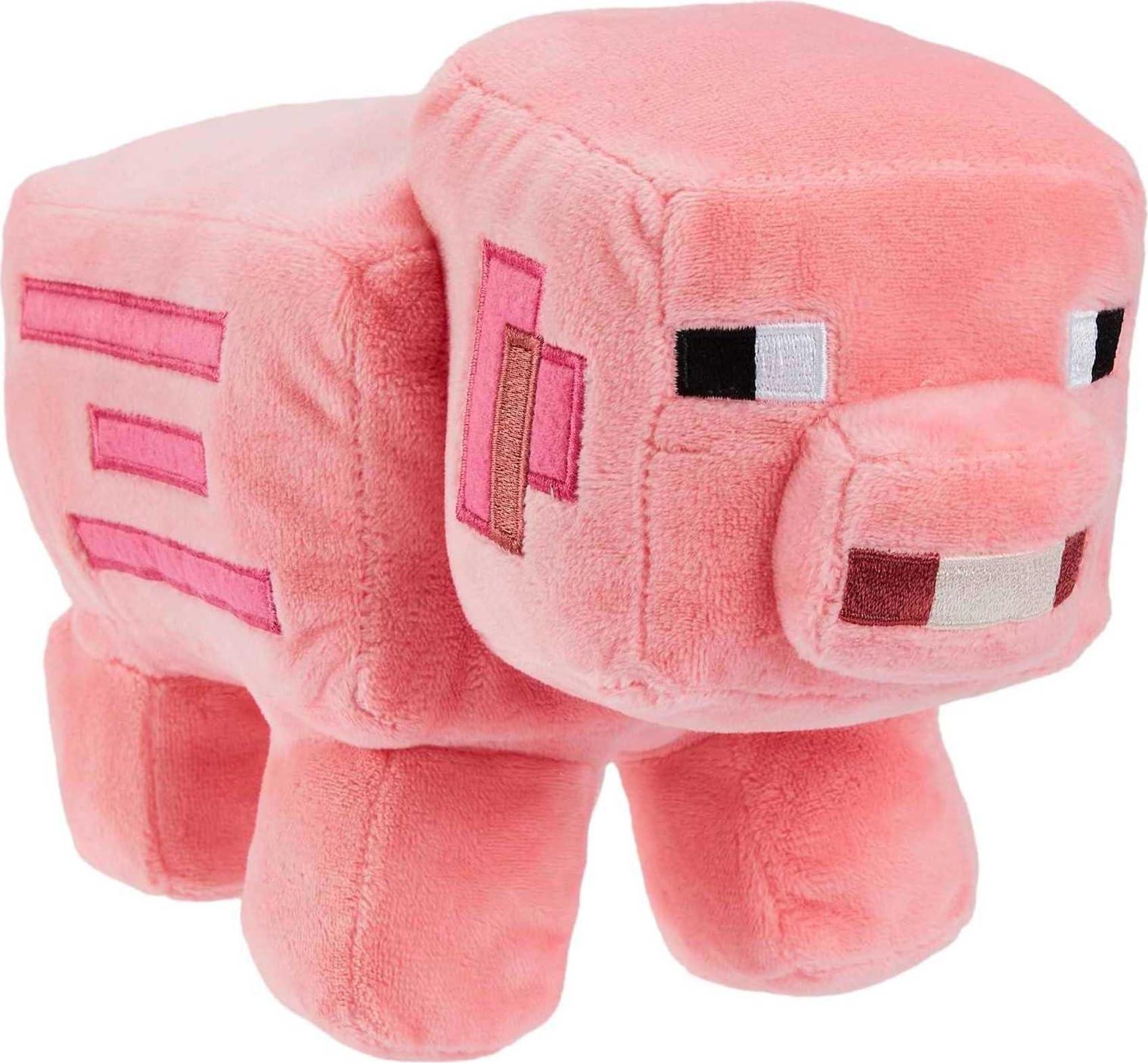 Mattel Minecraft - Maiale Peluche, personaggio ispirato al videogioco in un morbido tessuto e dall'iconico design pixelato, collezionali tutti, giocattolo per bambini, 3+ anni, HBN42