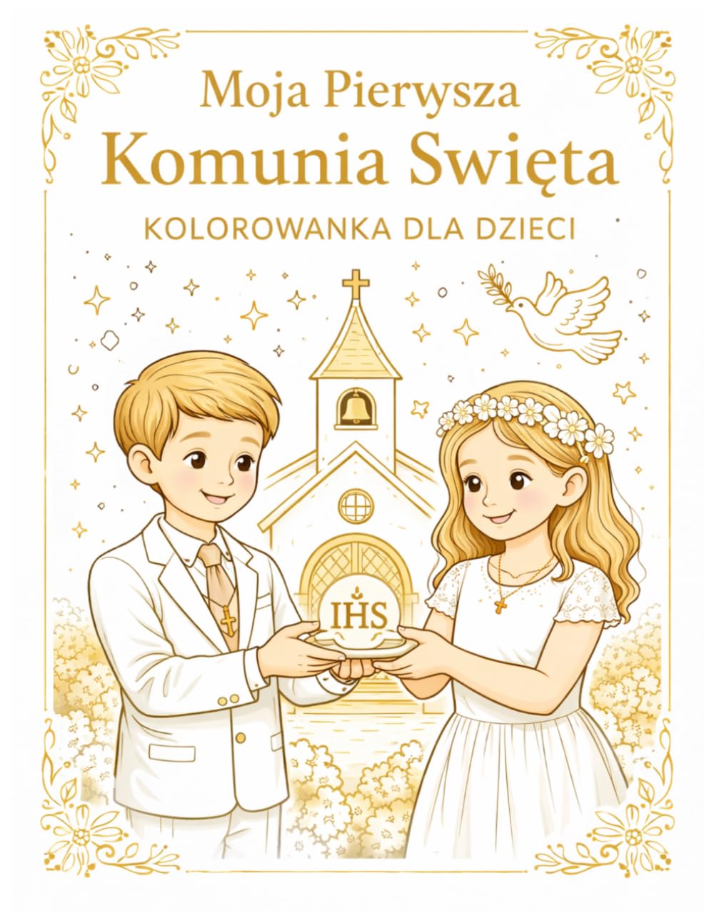 Moja Pierwsza Komunia Święta – Kolorowanka dla Dzieci: Piękne przygotowanie i pamiątka Pierwszej Komunii Świętej.
