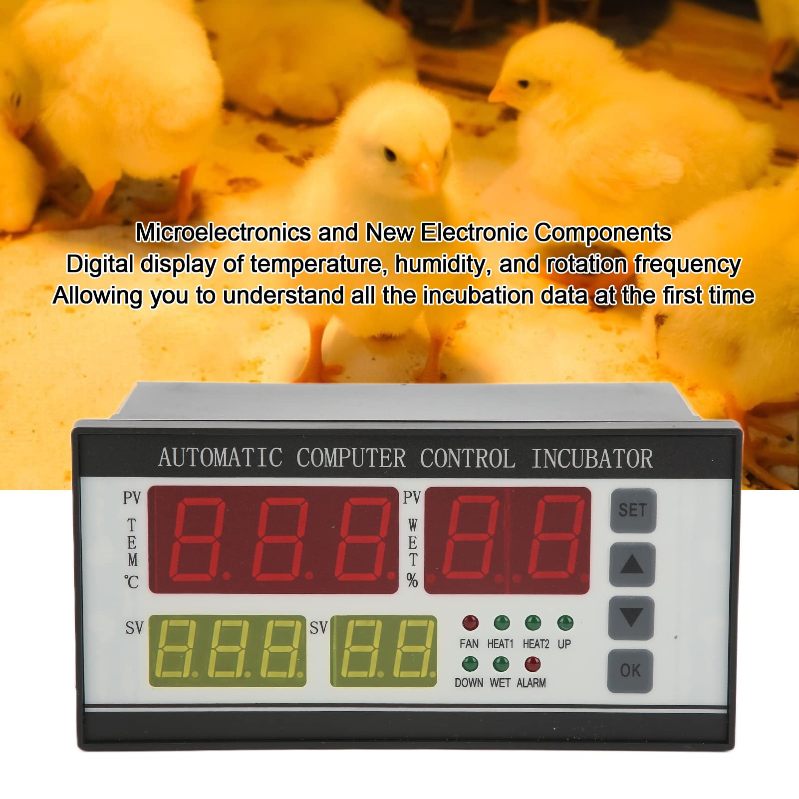 Nährstoff -Eier -Inkubator -Controller Thermostat Automatischer Temperaturfeuchtigkeitssensor 220 V für effiziente Inkubation