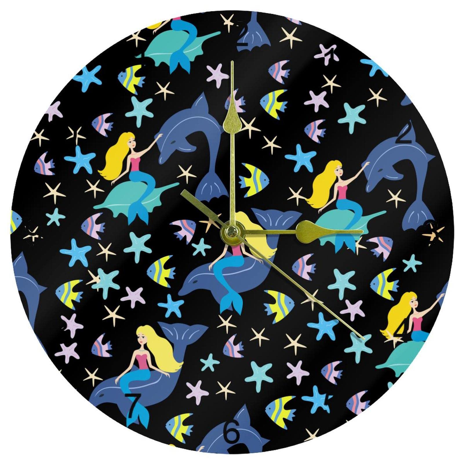 Horloge murale silencieuse sans tic-tac noire chiffres arabes cuisine