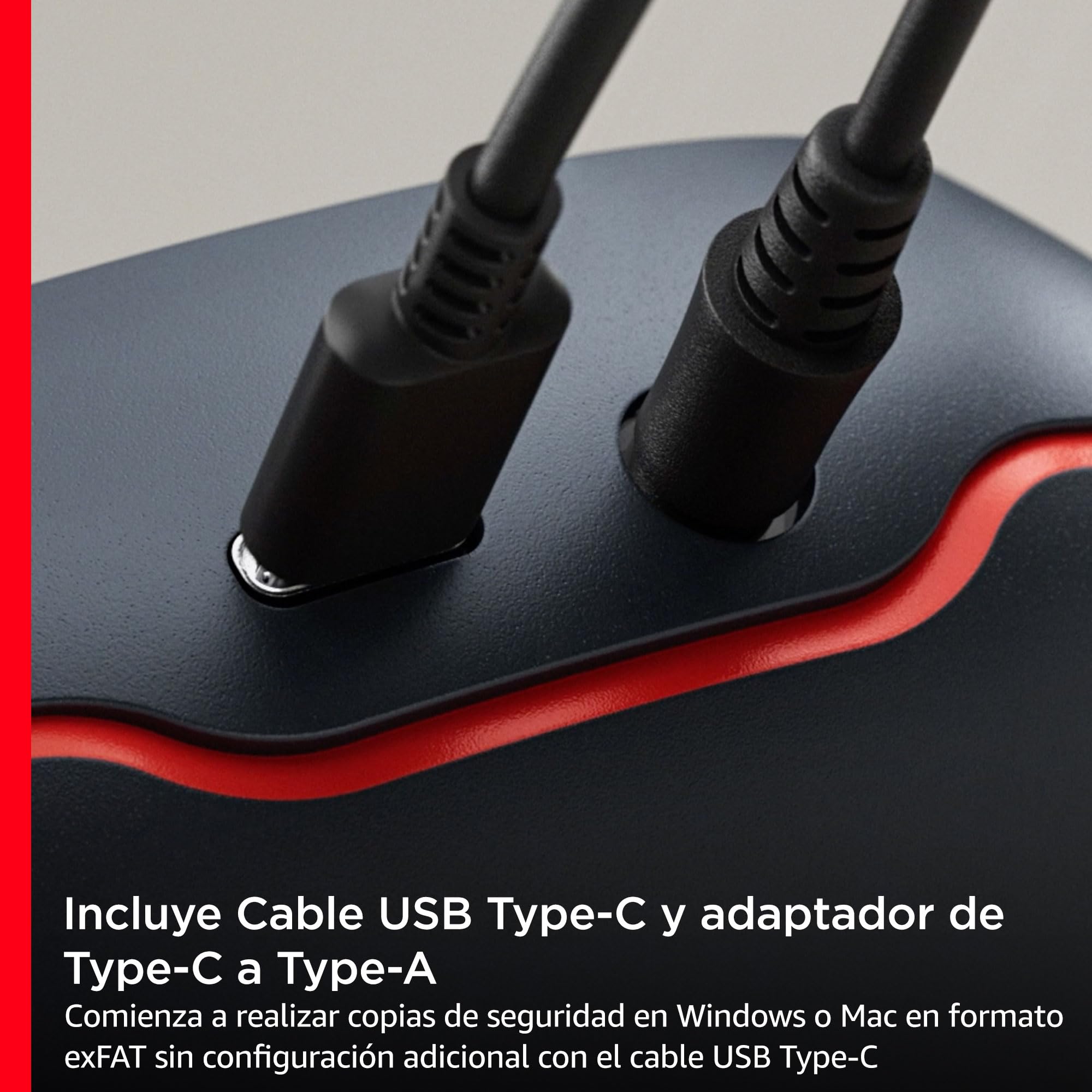 SanDisk Desk Drive SSD 4TB unidad SSD externa de sobremesa, compatible con Windows y Mac, copias de seguridad automáticas, hasta 1000 MB/s, Alta capacidad, formato exFAT, USB-C, USB 3.2 Gen 2
