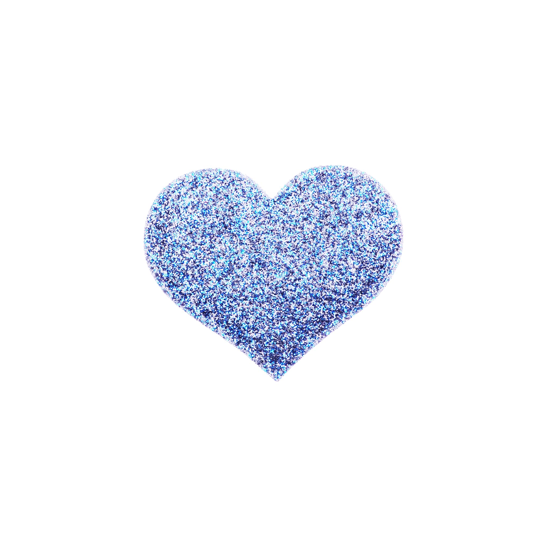KAMIPITA Glitter Heart Non-marking Hair Clip, Hairpins, Hair Bands, One Point Hair Barn 1.9 * 1.7inches(Plain-Skyblue)