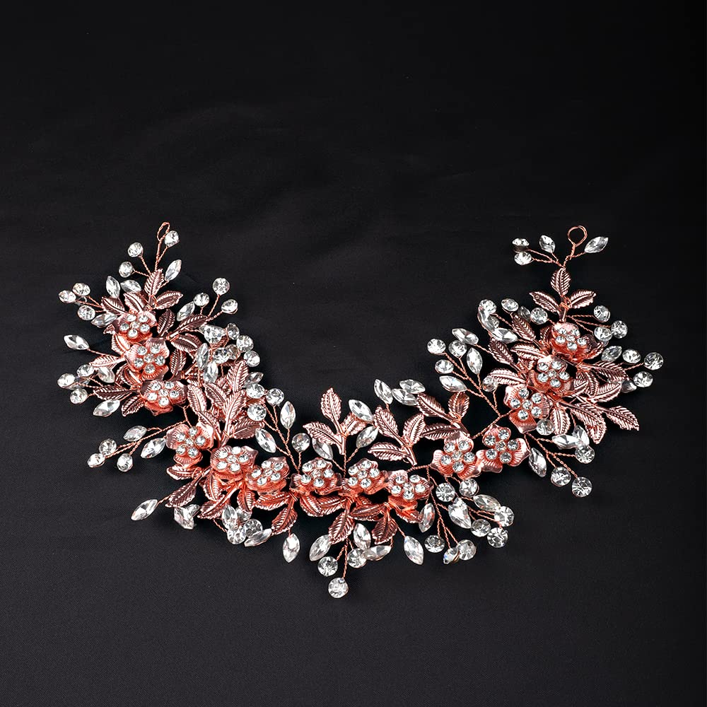 YERTTER Dainty Wedding Bridal Headband for Brides and Bridesmaids Hair Vine Band Amazon.com : YERTTER Dainty Wedding Bridal Headband for  main image 3