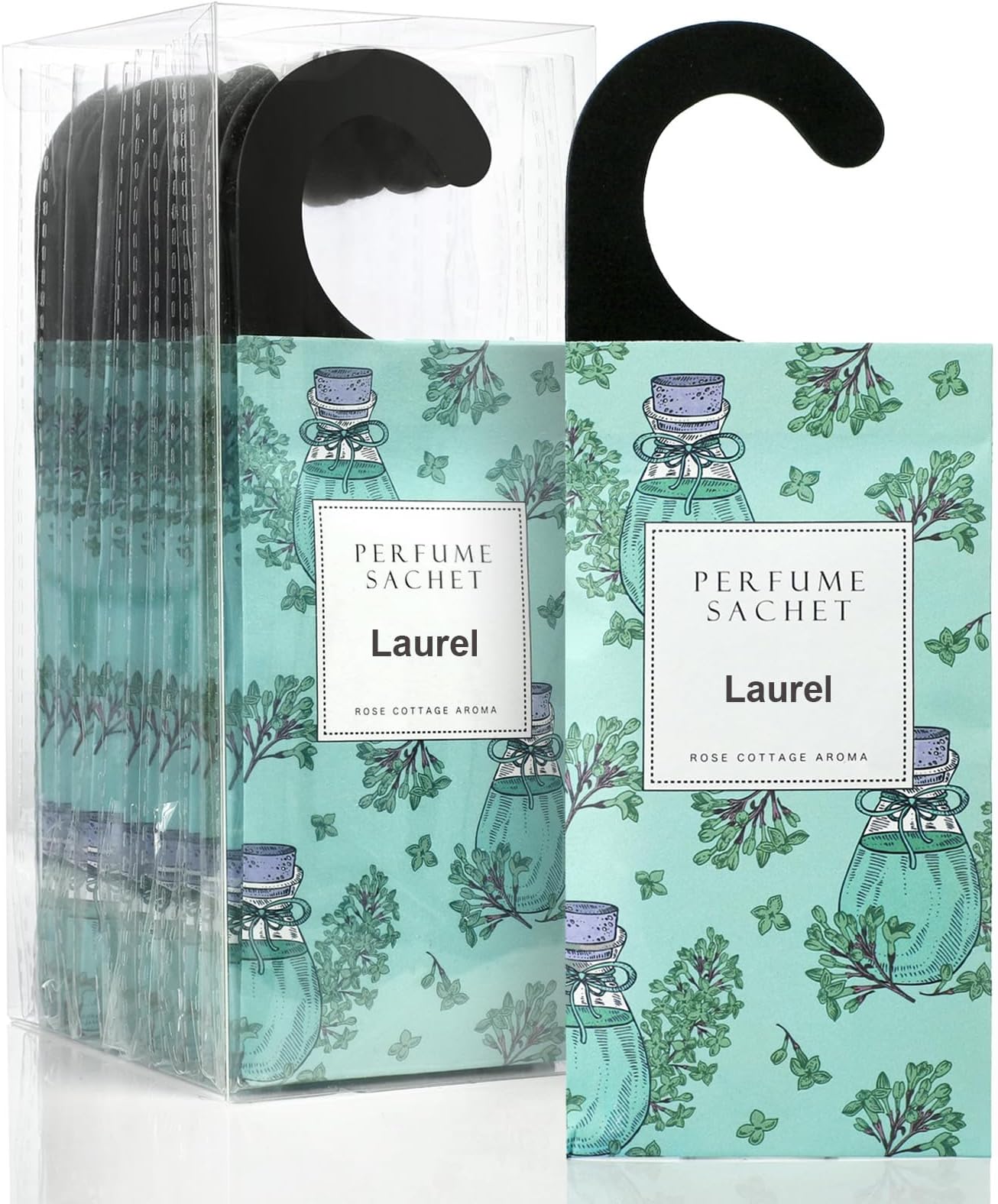 ROSE COTTAGE Large 12 Packs Laurel Flowers Hanging Closet Deodorizer Air Freshener Long Lasting Scented Sachets Smell Goods for House