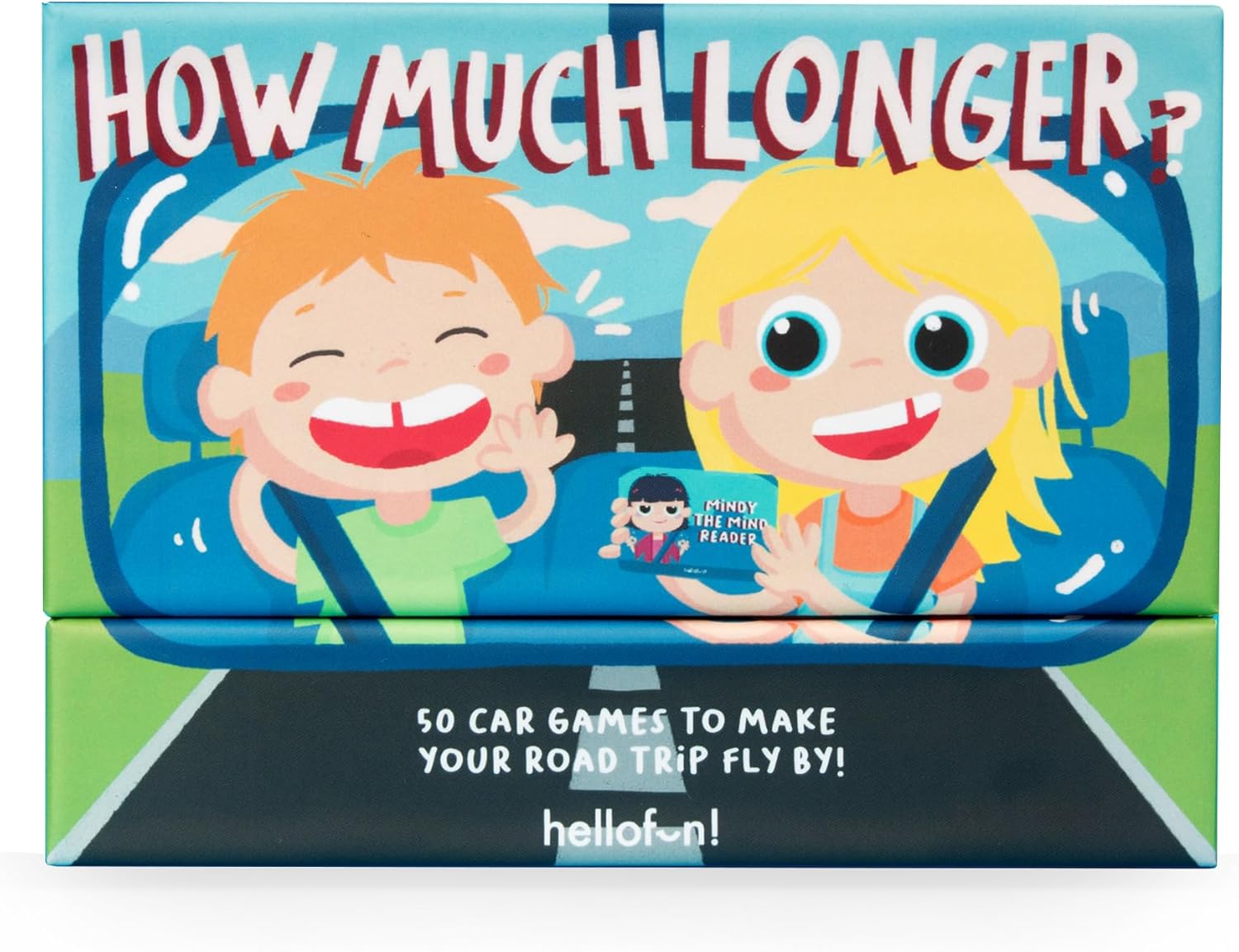 Hellofun! Card Games for Kids - How Much Longer? | Road Trip Card Games for Kids | 50 Fun Travel Card Game Activities | Perfect for Family Game Night 2+ Players | Ages 5+