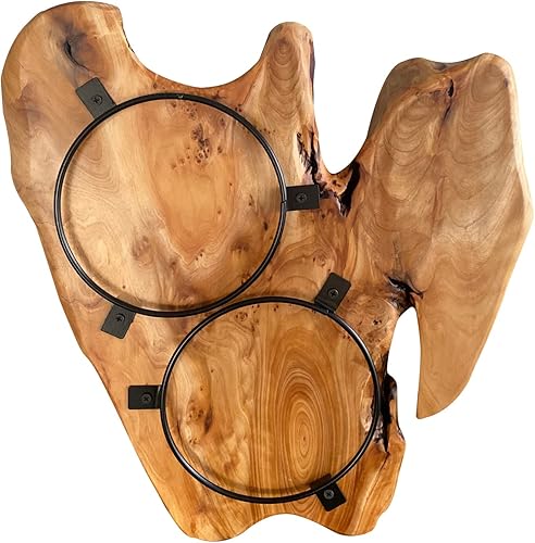 Miniatura 4 de WELLAND Adornos de madera de cedro para pared, decoración colgante, decoración de forma irregular para el hogar, sala de estar, dormitorio