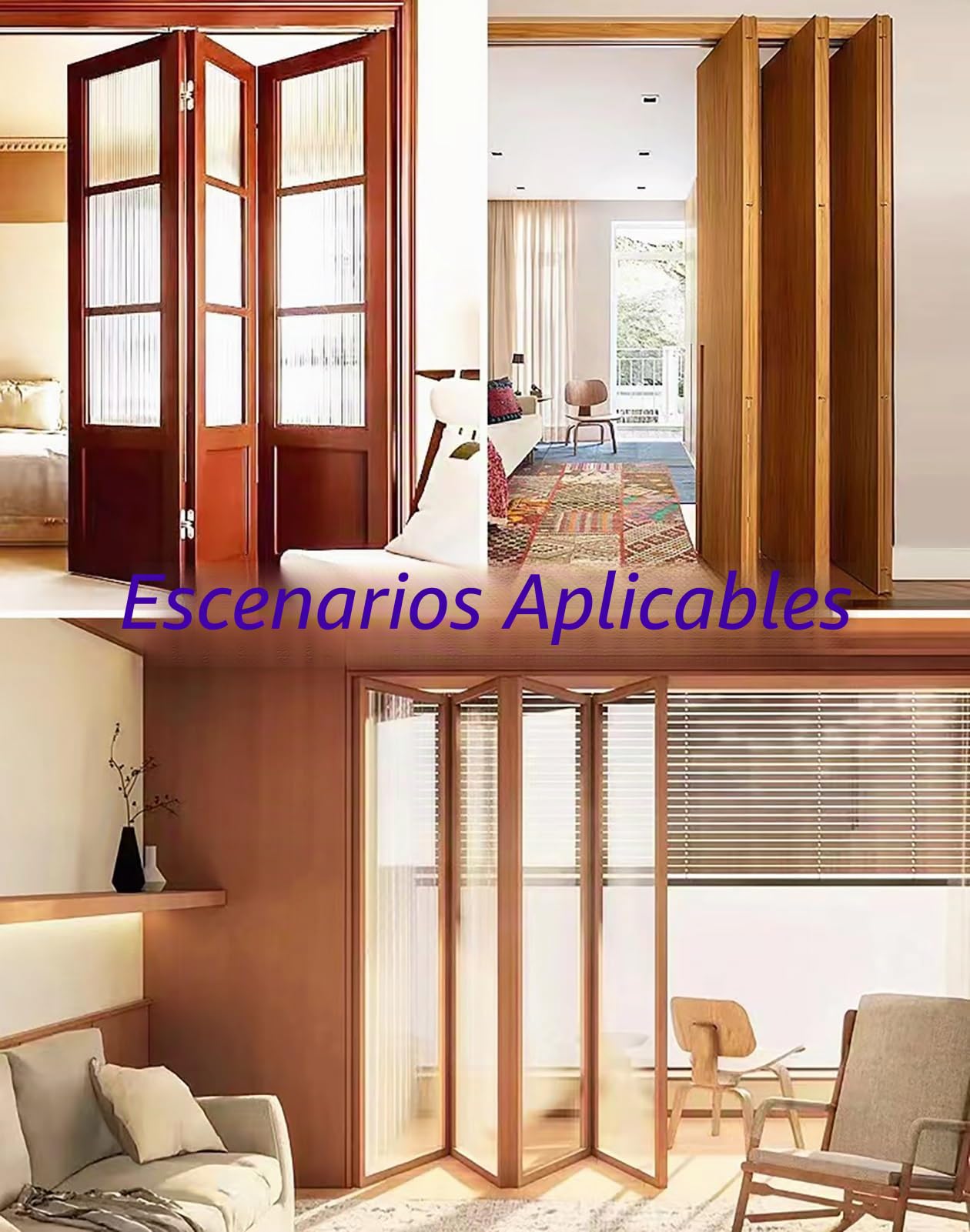 Kit de herrajes para puerta de bolsillo abatible, sistema de puerta corrediza de granero resistente para puertas plegables