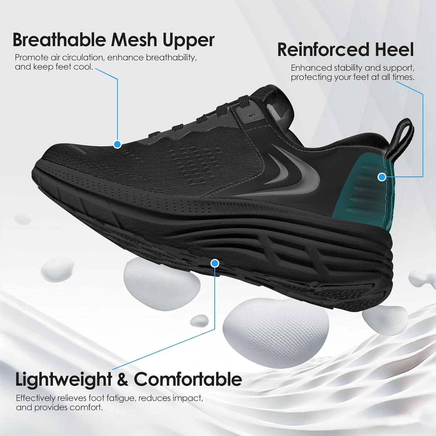 Women's Wide Toe Box Walking Shoes Non Slip Running Tennis Athletic Gym Workout Shoes Cushioning Wide Width Fashion Sneakers - Image 6