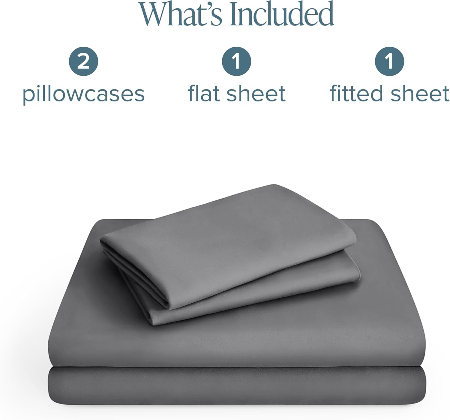 Bare Home Cooling Performance Jersey Knit Stretch Sheet Set, Moisture-Wicking & Breathable, 4-Way Stretch Bed Sheets, Envelope Pillowcases (King, Grey)
