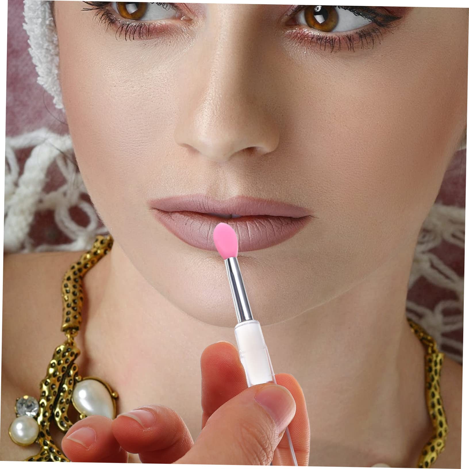 FOMIYES 6pcs Silicone Lip Mask Brush Applicator for Smooth Lip Makeup Makeup Tools Set