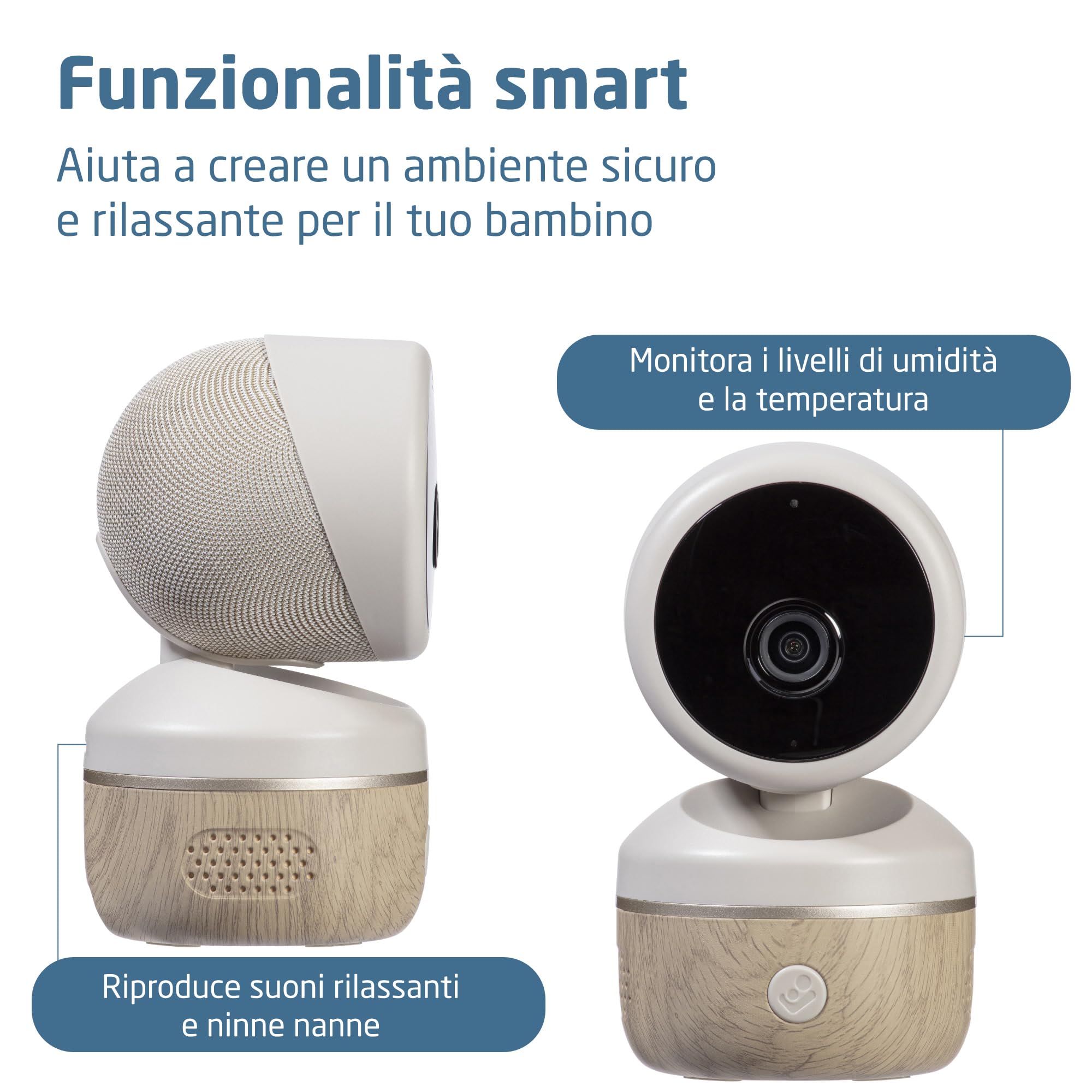 Maxi Cosi See2 Plus Baby Monitor Video, Audio e Visione Notturna, Connettività App, CryAssist, Video Ultra HD (2K), Display 5.5’’, Termometro e Igrometro, Parte di Maxi-Cosi Connected Home
