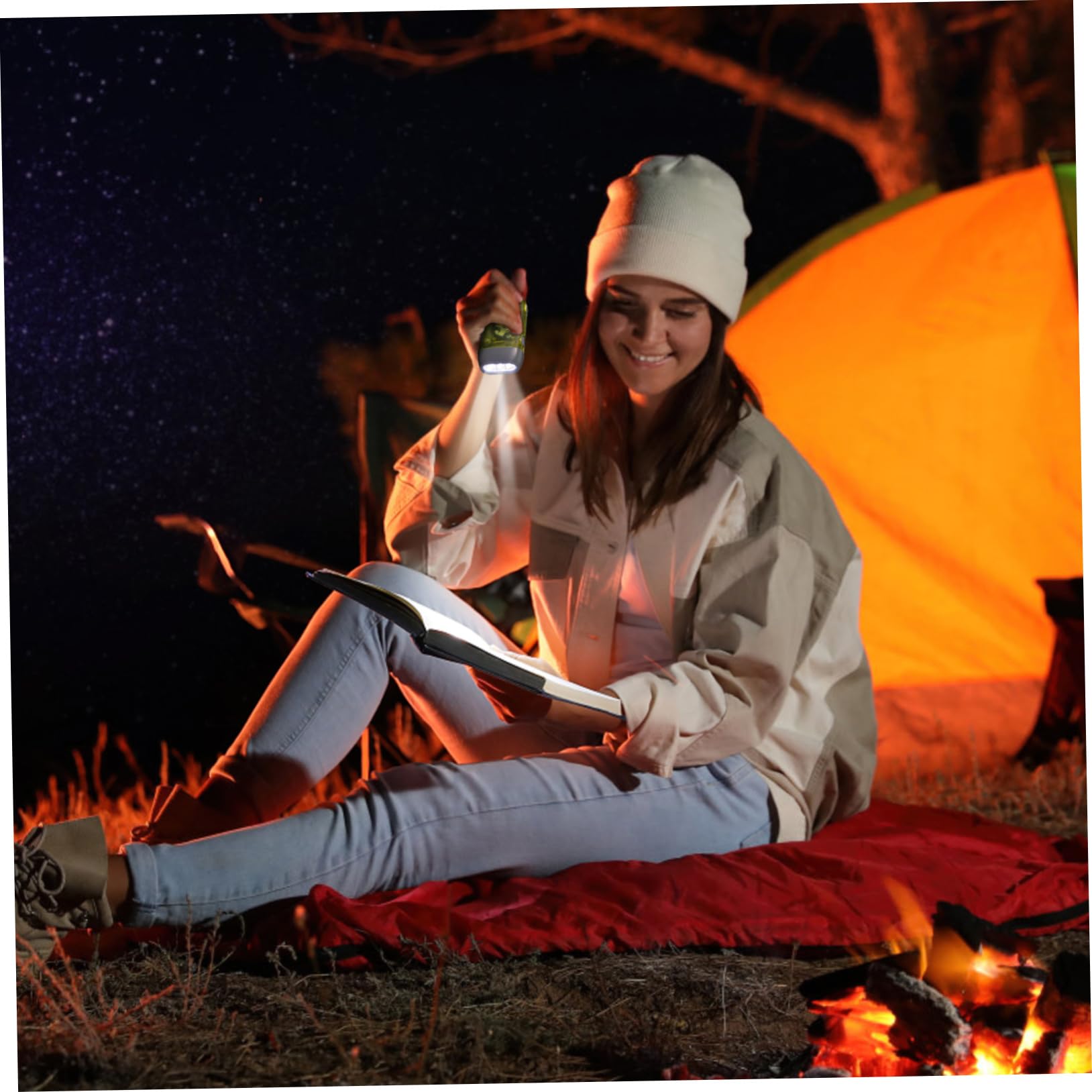Kisangel Linterna De con Led Linterna De Emergencia Portátil Luz De Camping para Adultos para Actividades