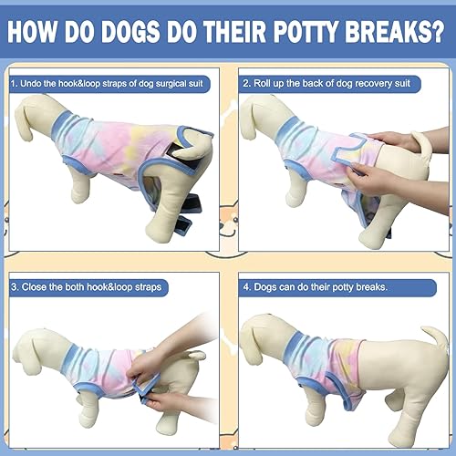 Vista 39 de Traje de recuperación de cirugía para perro, traje de recuperación quirúrgica para perro, macho y hembra, camisa esterilizada para poscirugía, cono